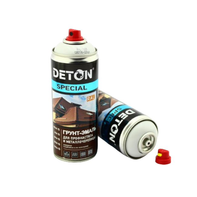 Deton Special RAL 7035 DETON SPECIAL - Primer-enamel for metal tiles - Light gray - Aerosol, 520 ml DTN-A07359 – buy in Astana | carpaint.kz