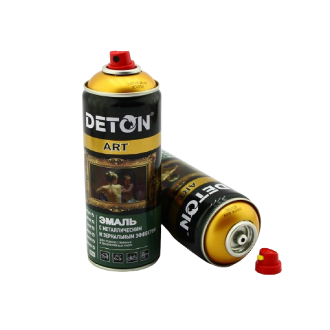 DETON ART - Эмаль металлик - Золотой Декор - Аэрозоль, 520 мл DTN-A70735 – купить в Астане | Deton | carpaint.kz