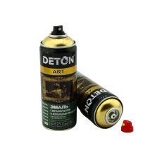 DETON ART - Эмаль металлик - Золото-Хром - Аэрозоль, 520 мл