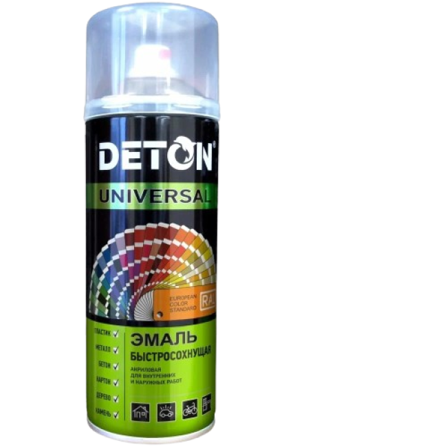 Deton RAL 3020 DETON UNIVERSAL - Alkyd enamel - Transport red, weather-resistant, aerosol, 520 ml DTN-A07365 – buy in Astana | carpaint.kz