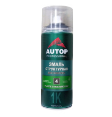 AUTOP №4 - Structural enamel for plastic - Black large - Aerosol, 520 ml
